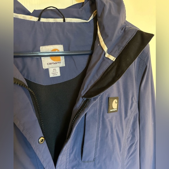Carhartt blue woman’s rain jacket windbreaker - Picture 2 of 6